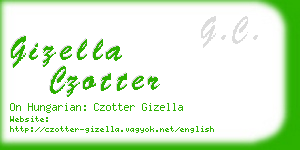 gizella czotter business card